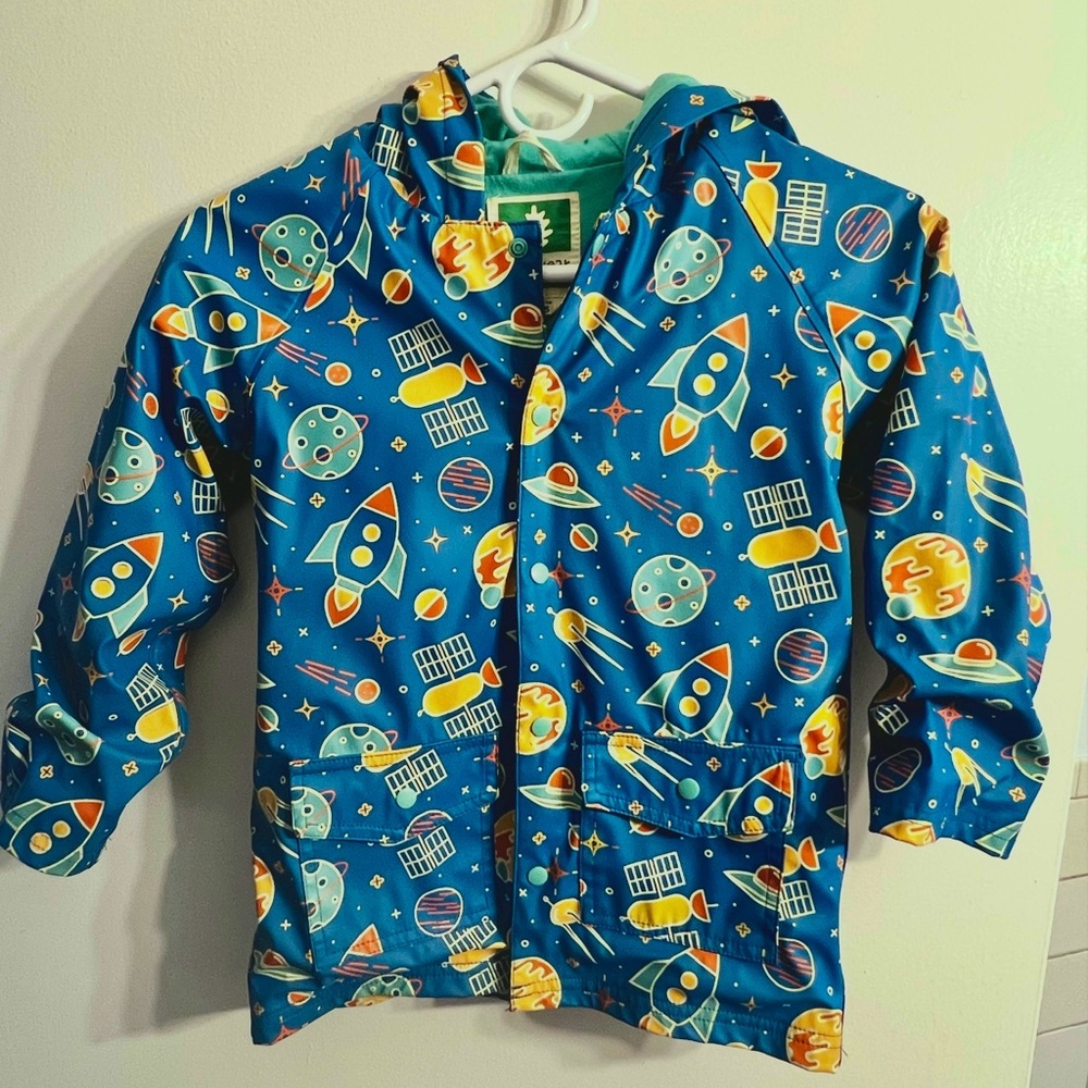 OakiWear “Outer Space” Lined Rain Jacket Size 5T